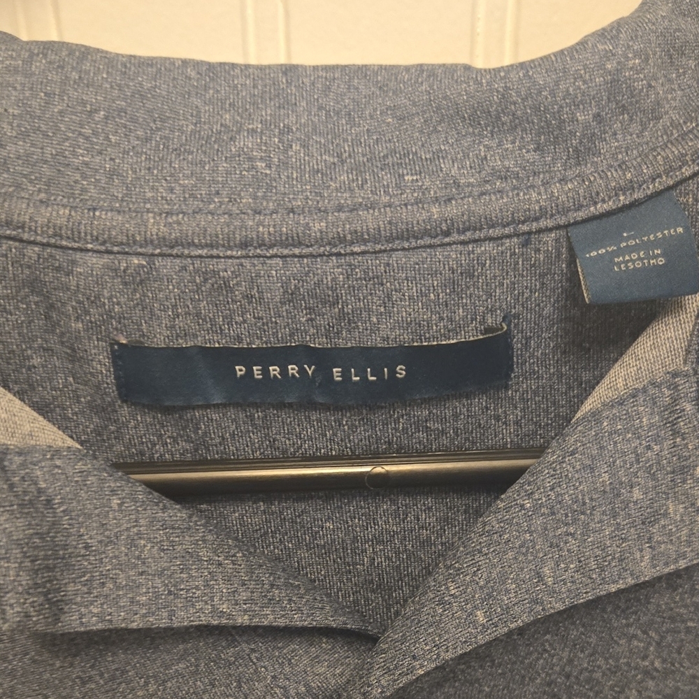 Perry Ellis Heathered Blue Polo